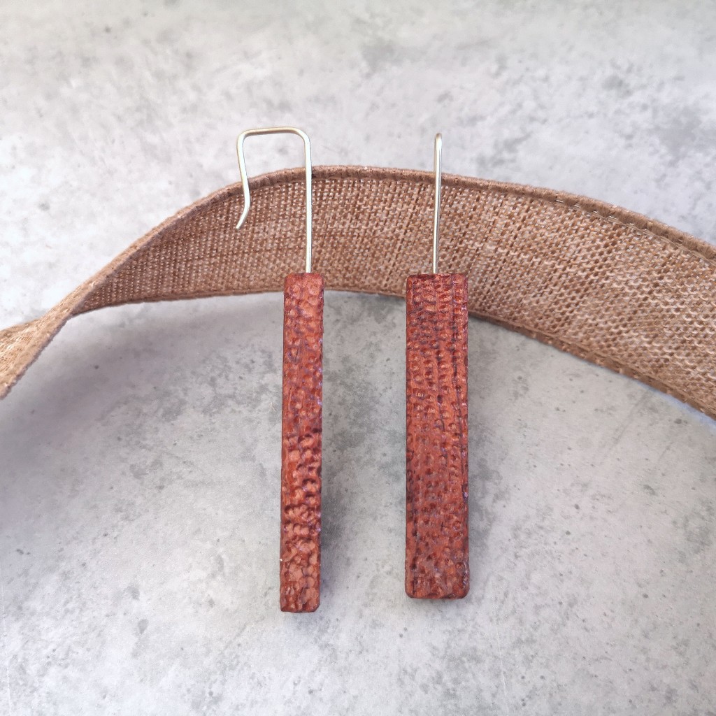 Χειροποίητα Ξύλινα Σκουλαρίκια Wooden and Forged